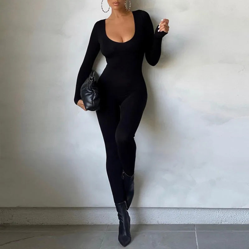 Women Winter Long Sleeve Jumpsuit